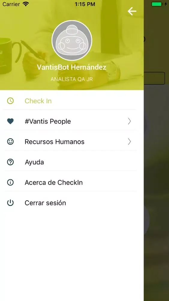 Capturas de tela do Vantis Check-In