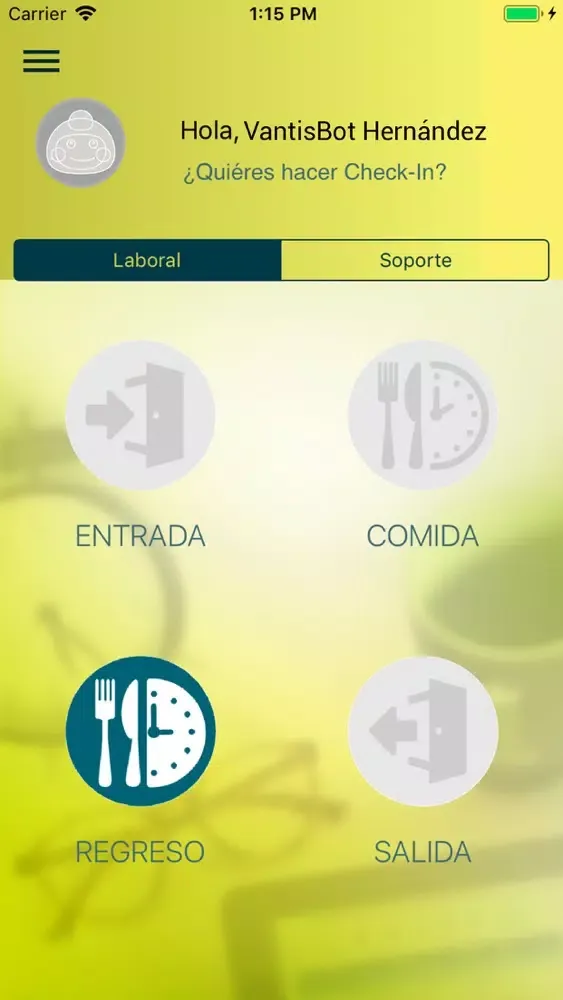 Capturas de tela do Vantis Check-In