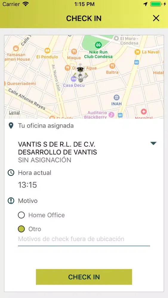 Capturas de tela do Vantis Check-In