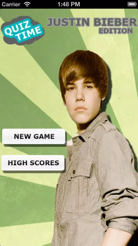 Quiz Time- Justin Bieber Edition سکرین شاٹس