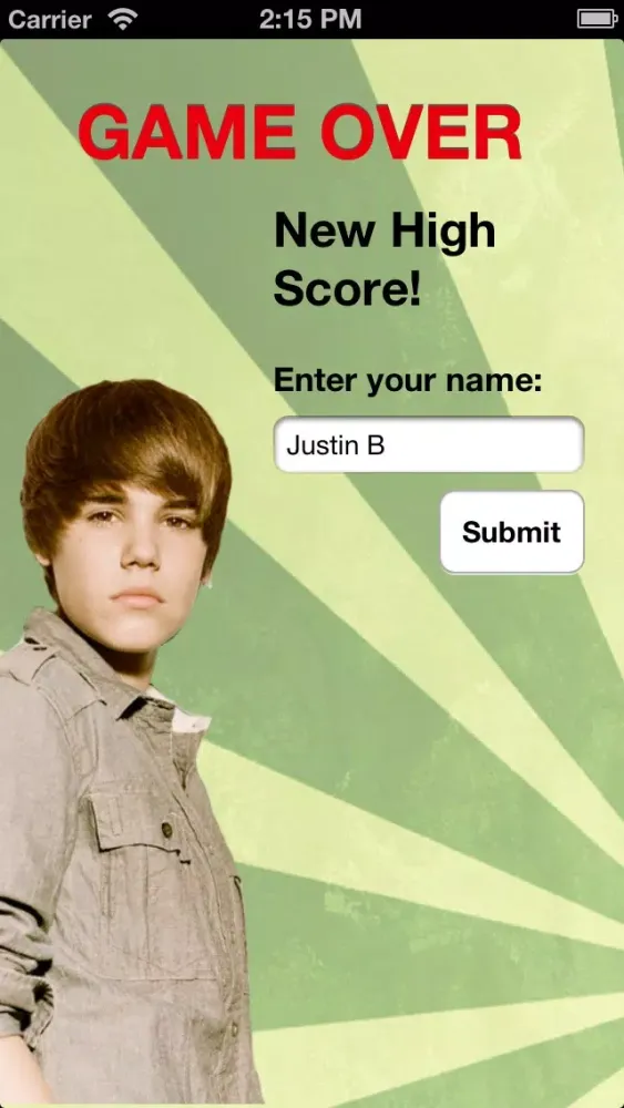 Quiz Time- Justin Bieber Edition سکرین شاٹس