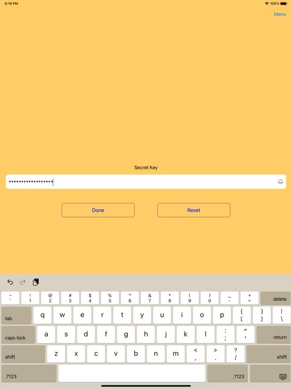 AES256 Encrypt and Decrypt iPad  Screenshots