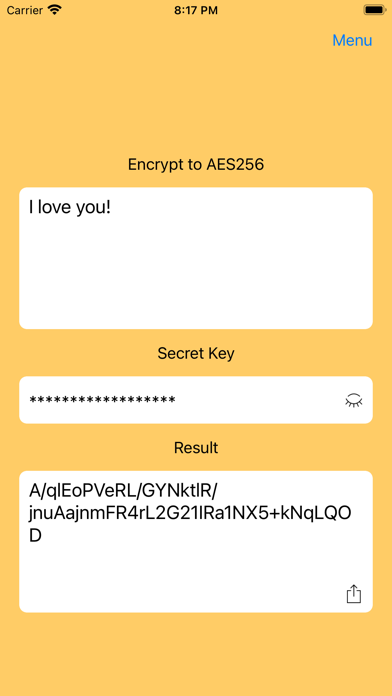 AES256 Encrypt and Decrypt Screenshots