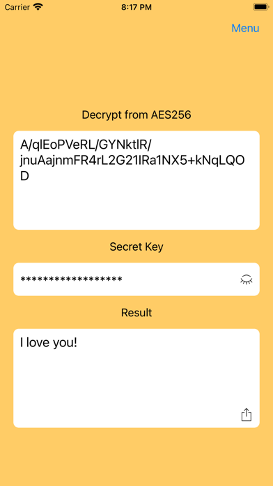 AES256 Encrypt and Decrypt Screenshots