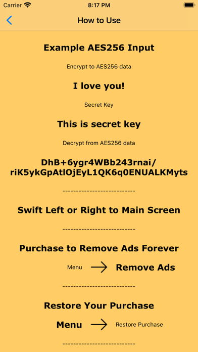 AES256 Encrypt and Decrypt Screenshots