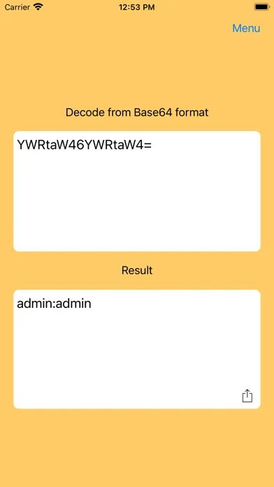 Tangkapan skrin Base64 Encode and Decode