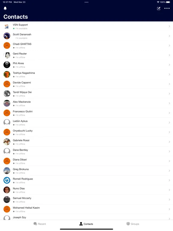 VSN Chat iPad  स्क्रीनशॉट