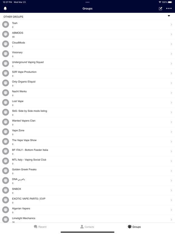 Ảnh chụp màn hình của VSN Chat iPad 