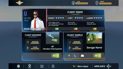 Tangkapan skrin Flight Sim : Plane Pilot 2
