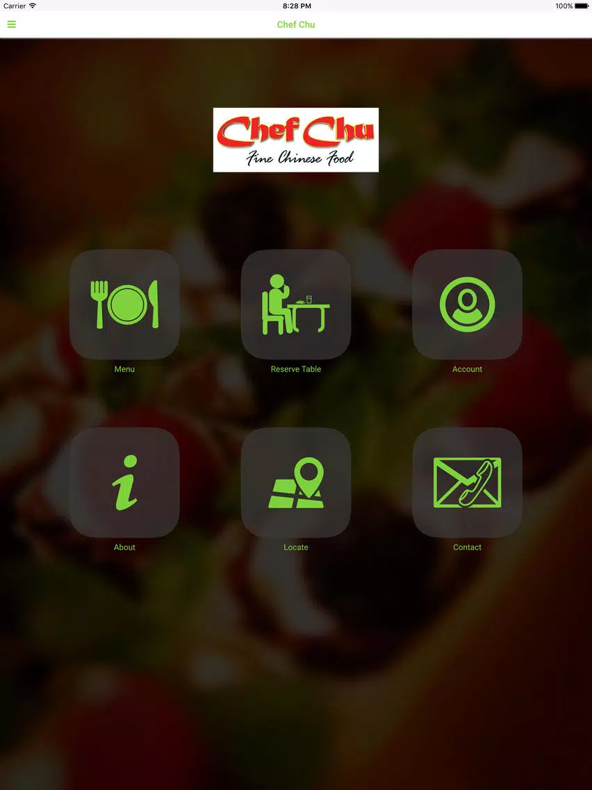 Ảnh chụp màn hình của Chef Chu - Fine Chinese Food iPad 