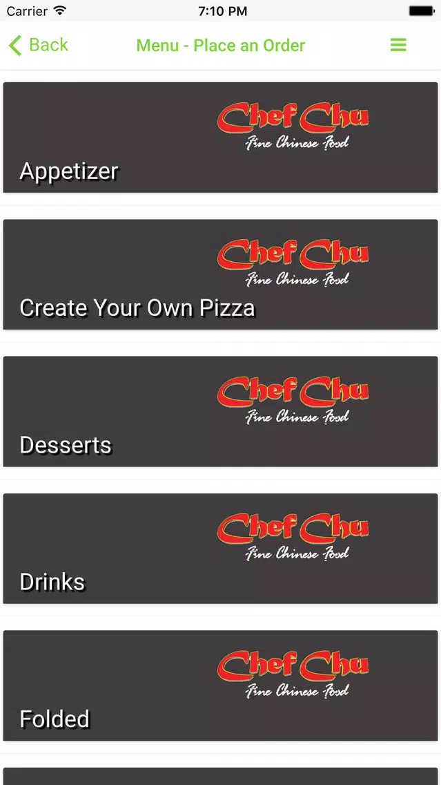 Ảnh chụp màn hình của Chef Chu - Fine Chinese Food