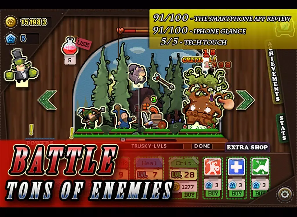 Tap Heroes - Relaxing Idle Grinder Clicker Game - Defeat Critters Levelup Gather XP and Increase Stats! iPad  স্ক্রিনশট