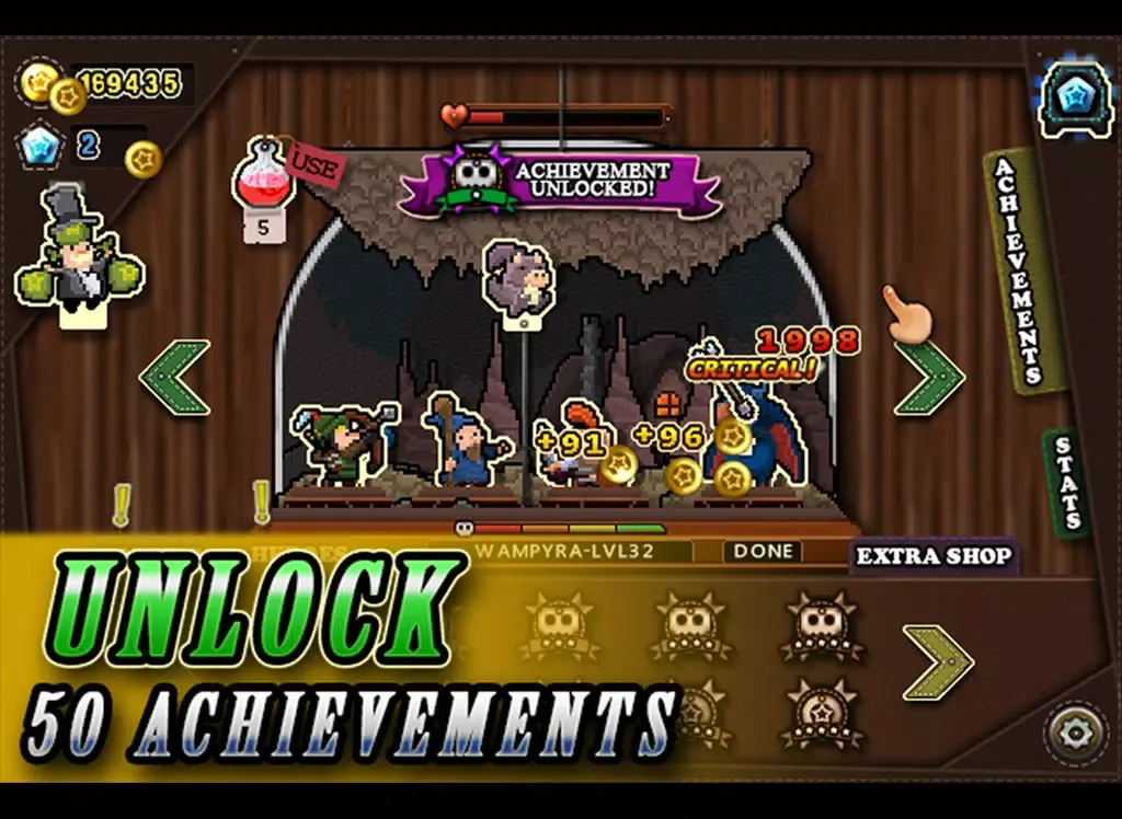 Tap Heroes - Relaxing Idle Grinder Clicker Game - Defeat Critters Levelup Gather XP and Increase Stats! iPad  স্ক্রিনশট