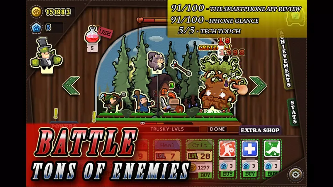Tap Heroes - Relaxing Idle Grinder Clicker Game - Defeat Critters Levelup Gather XP and Increase Stats! স্ক্রিনশট