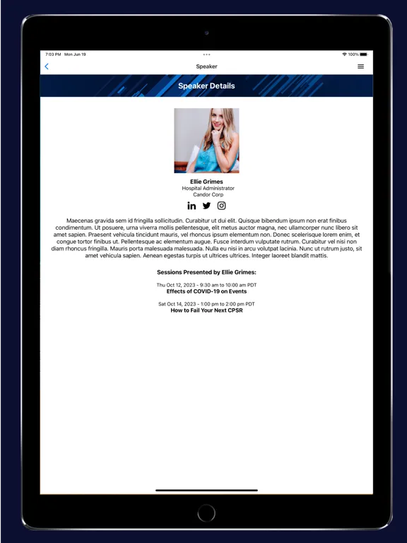Vario Events iPad 应用截图