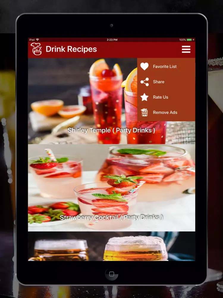 ภาพหน้าจอของ Drink Recipes in English iPad 