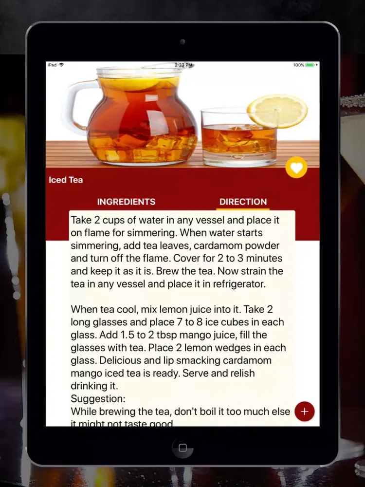 ภาพหน้าจอของ Drink Recipes in English iPad 