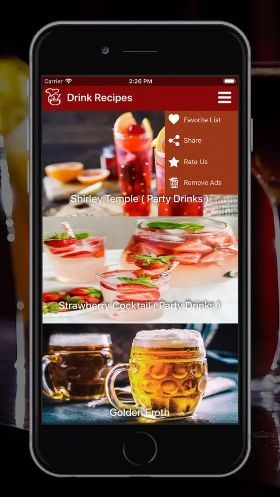 ภาพหน้าจอของ Drink Recipes in English