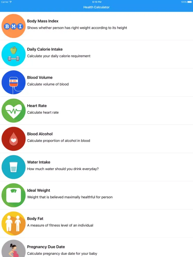 Screenshot di Fitness Health Calculator iPad 