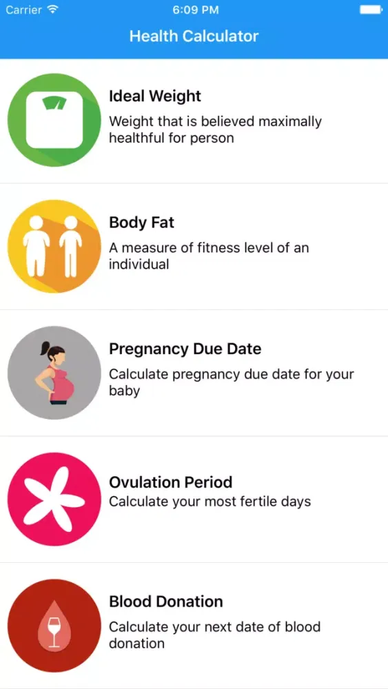 Screenshot di Fitness Health Calculator
