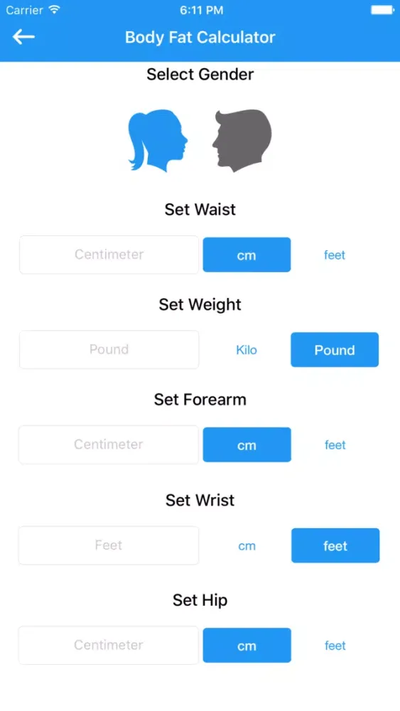 Screenshot di Fitness Health Calculator