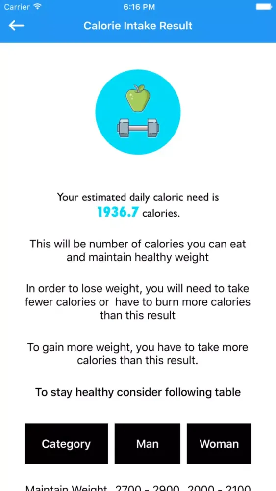 Screenshot di Fitness Health Calculator