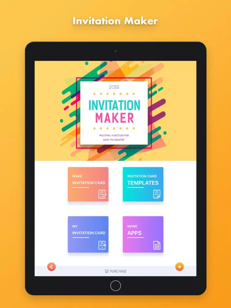 Tangkapan skrin Invitation Card Maker iPad 