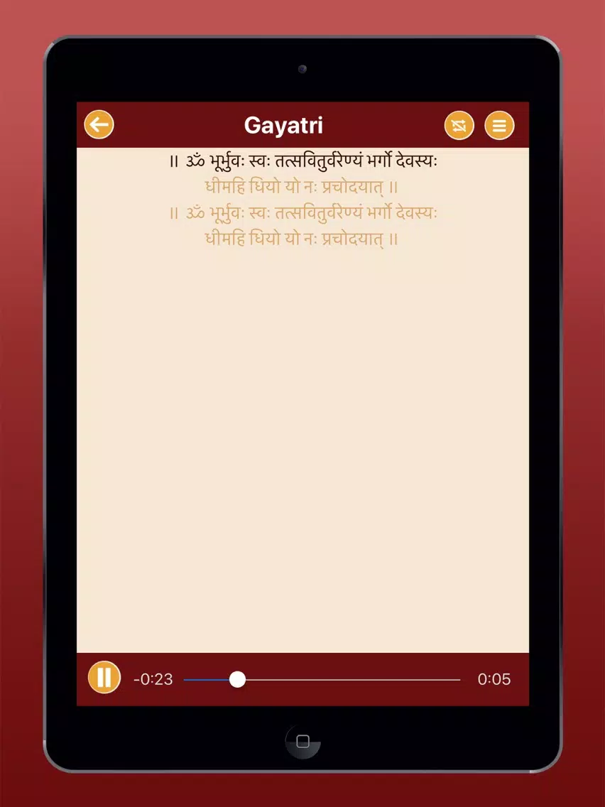 Mantra Sangrah Audio & Lyrics iPad  Screenshots