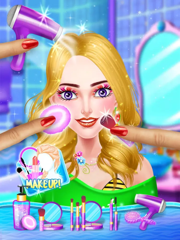 NewYear Beach Party Doll Salon iPad 应用截图