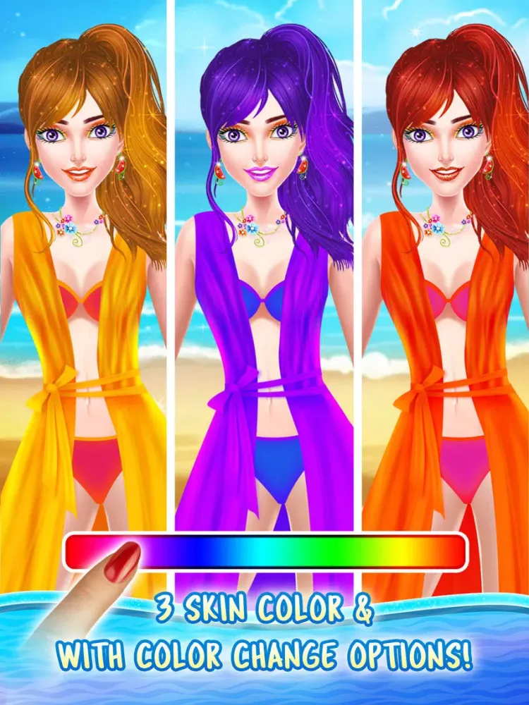 NewYear Beach Party Doll Salon iPad 应用截图