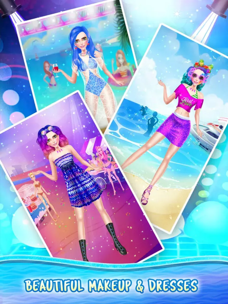 NewYear Beach Party Doll Salon iPad 应用截图