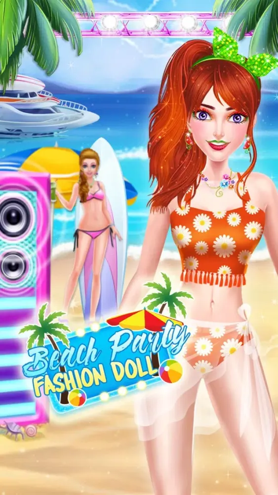 NewYear Beach Party Doll Salon应用截图