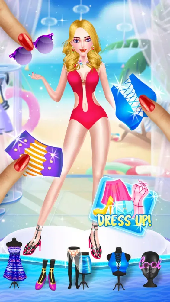 NewYear Beach Party Doll Salon应用截图