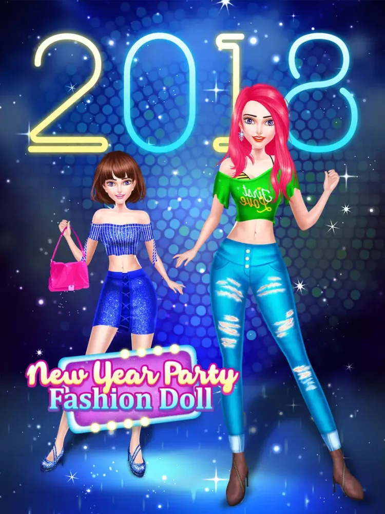 New Year Party Fashion Doll iPad  스크린샷
