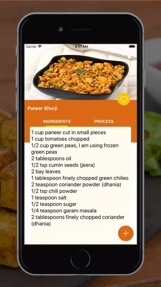 Tangkapan skrin Paneer Recipe in English
