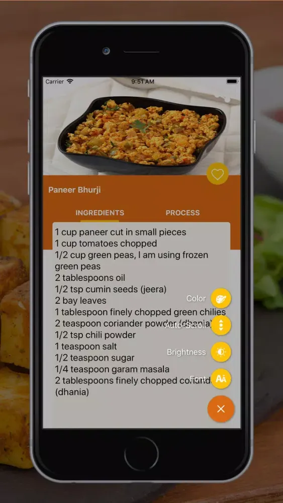 Tangkapan skrin Paneer Recipe in English