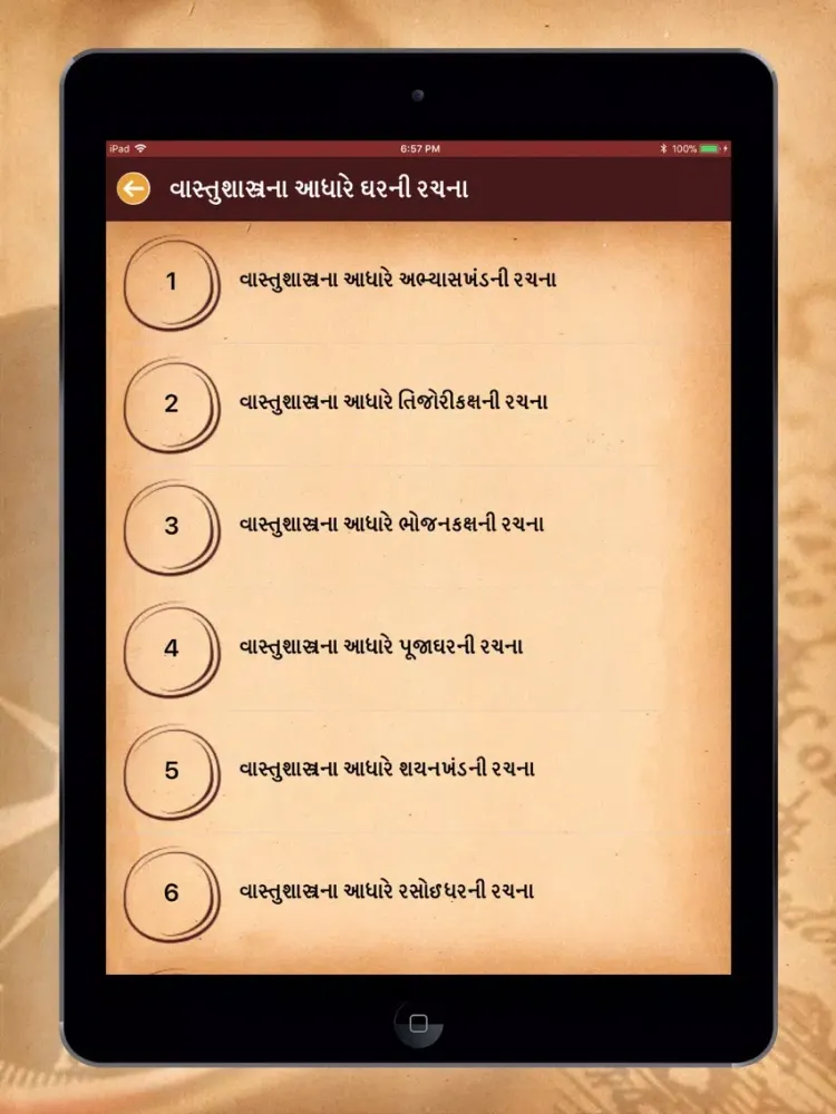 Vastu Shastra In Gujarati iPad  Screenshots