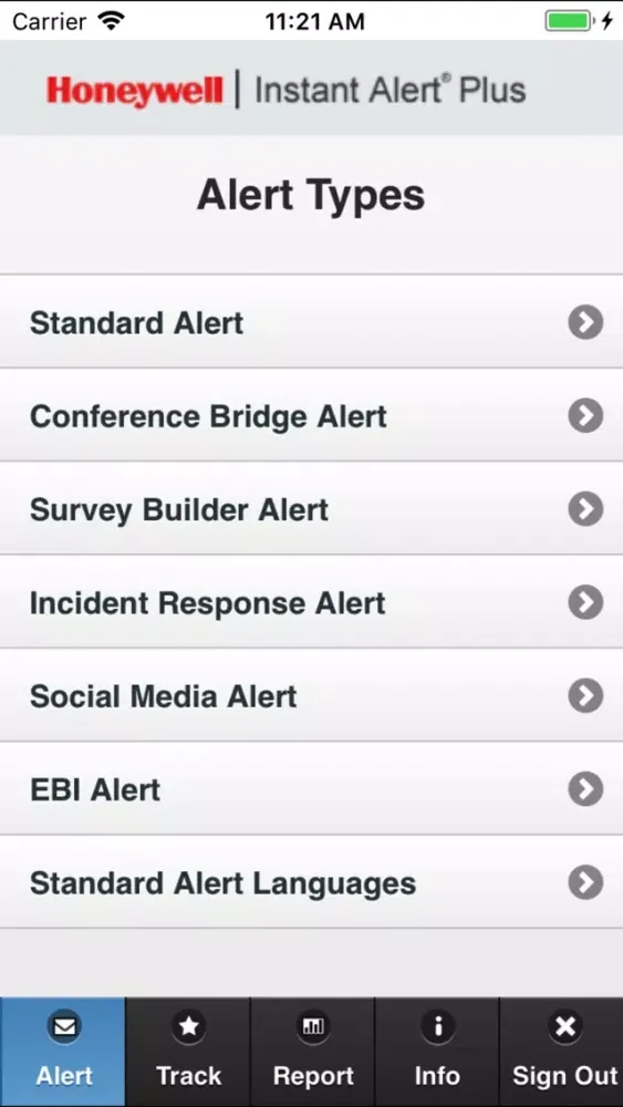 Capturas de pantalla de Honeywell Instant Alert® Plus