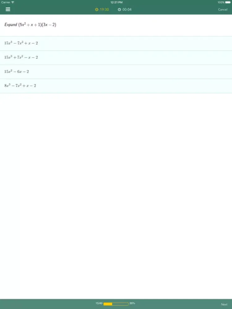 Algebra 1 Practice & Prep iPad 应用截图