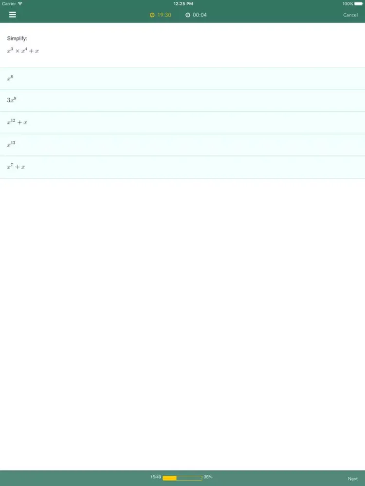 Capturas de tela do Algebra 2 Practice & Prep iPad 