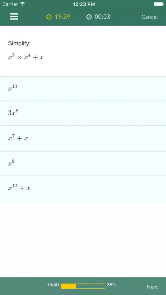 Capturas de tela do Algebra 2 Practice & Prep
