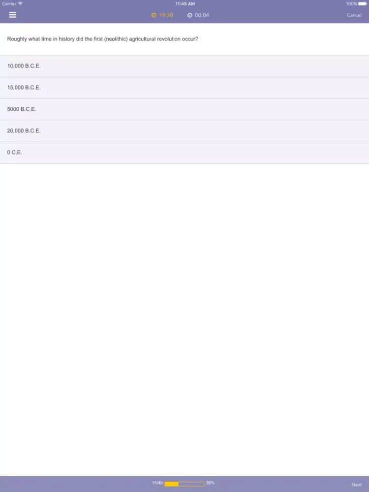 Ảnh chụp màn hình của AP Human Geography Practice iPad 