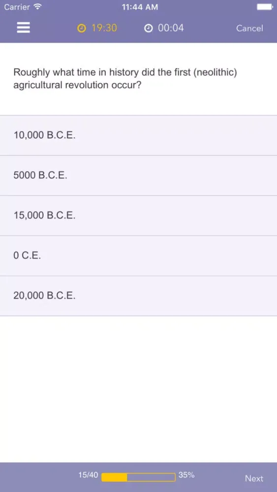 Ảnh chụp màn hình của AP Human Geography Practice