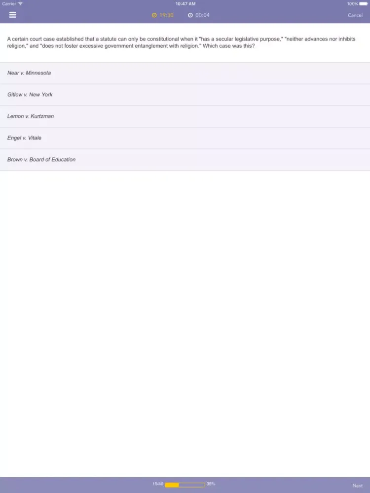AP US Government Practice iPad 应用截图