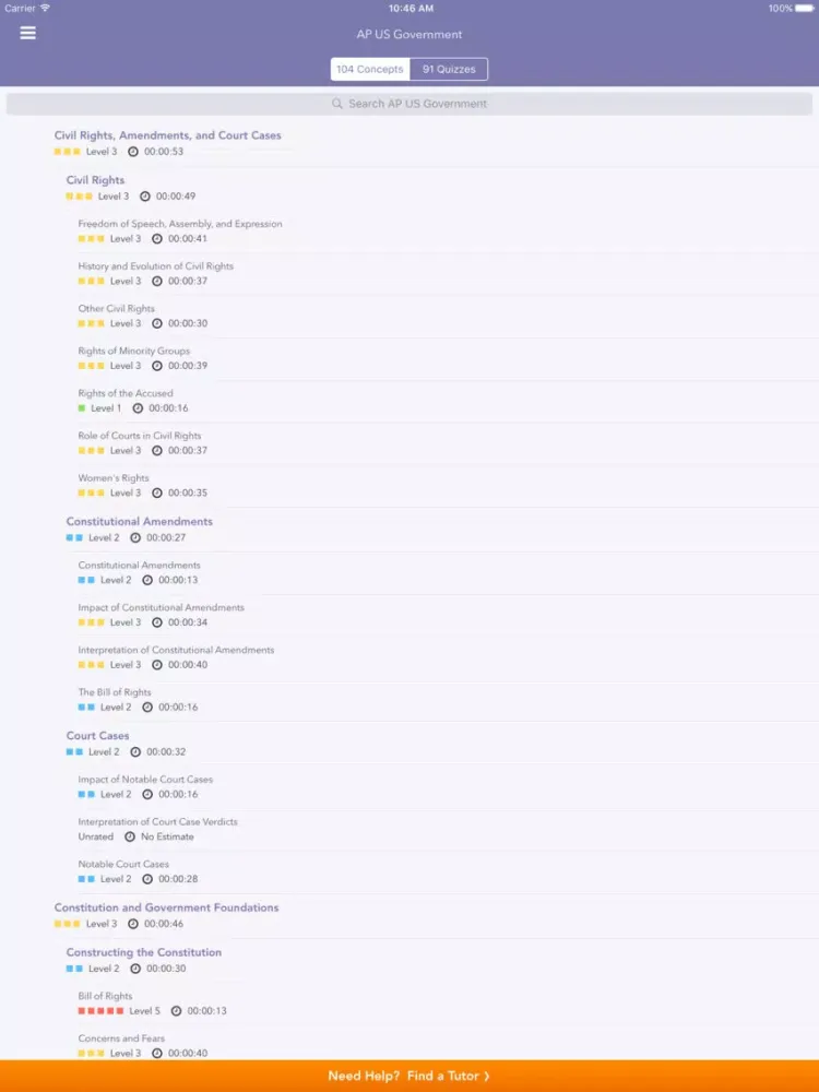 AP US Government Practice iPad 应用截图
