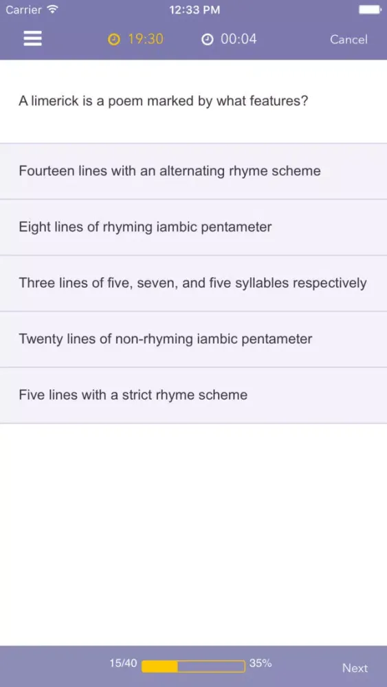 CLEP Humanities Practice Screenshots