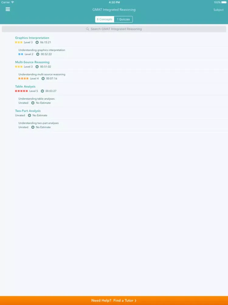 Captures d'écran de GMAT: Practice,Prep,Flashcards iPad 