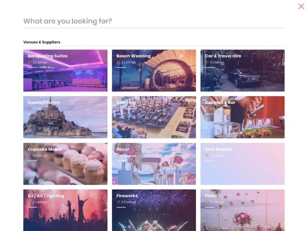 Tangkapan skrin Venues & Suppliers Guru iPad 