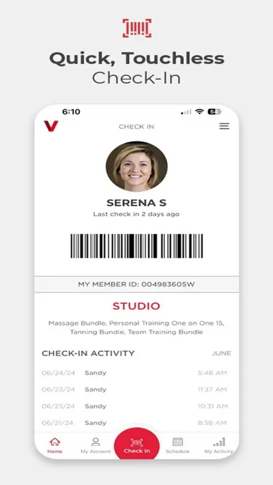 VASA Fitness Mobile Ekran Görüntüleri