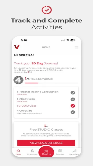 VASA Fitness Mobile Ekran Görüntüleri